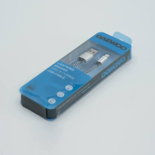 Daewoo USB kábel, 1 méter, Iphone, fekete-fehér kábel és adapter
