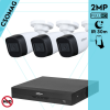  Dahua 3 cső kamerás analóg megfigyelőrendszer 2MP HD cső biztonsági kamera, 2.8 mm fix objektívvel