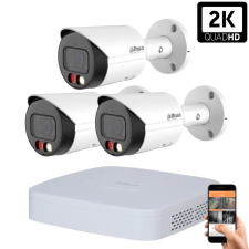 Dahua 3 kültéri kamerás IP kamerarendszer 4MP színes éjjellátással (DAHUA-IP-4MP-03) megfigyelő kamera