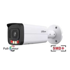 Dahua 4MP fixoptikás WizSense IP csőkamera; 1/2.9" CMOS, H.265, duál megvilágítás (IR és Fehér LED): 60m, beép. Mikrofon, MicroSD hely, WDR, 3D, NR, HLC, BLC, IP67, 12Vdc/PoE megfigyelő kamera