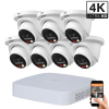 Dahua 7 dome kültéri kamerás IP kamerarendszer 8MP színes éjjellátással (DAHUA-IP-DOME-8MP-07)