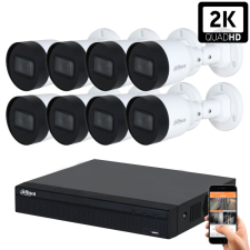 Dahua 8 biztonsági kamerás IP kamera rendszer 4MP megfigyelő kamera