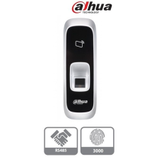Dahua DHI-ASR1102A(V2) ujjlenyomat és RFID olvasó, Mifare 13,56MHz, RS485, 3000 ujjlenyomat tárolás, 9-15VDC biztonságtechnikai eszköz