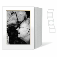 Daiber 20123-O Endlospassepartouts 16x21 Képkeret - Fehér/arany (20123-O) fényképkeret