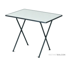 Dajar SEVELIT összecsukható fém kempingasztal - grafit/fehér kerti bútor