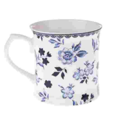 Dakls Porcelánbögre kék vegyes virágos, 400ml bögrék, csészék