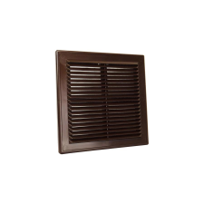 dalap Műanyag barna szellőzőrács rovarhálóval 204x204 mm hűtés, fűtés szerelvény