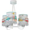 Dalber Baby Travel fehér-színes gyerek függesztett lámpa (DA-61687) E27 3 izzós IP20