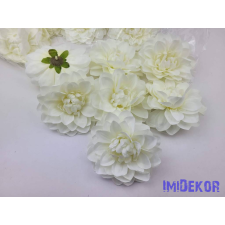 Dália selyemvirág fej 11cm - Krém dekorációs kellék