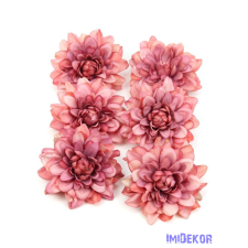 Dália selyemvirág fej 7-8cm - Antik Mályva dekorációs kellék