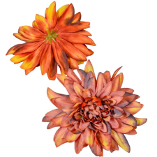  Dália virágfej D11cm bordó-narancs D9 24db/csom dekorációs kellék