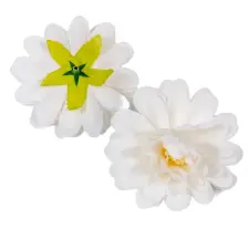  Dália virágfej fehér 100 D7,5cm 24db/csom dekorációs kellék