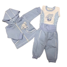 Dalma 3 részes pamut szett - Világos Kék Nyuszis 62 babaruha szett