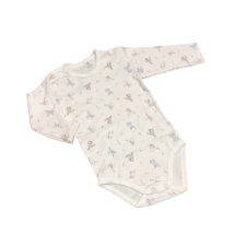 Dalma Hosszú Ujjú Body - Fehér/Bézs/Kék Nyuszis - 80 kombidressz, body