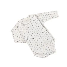 Dalma Hosszú Ujjú Body - Fehér/Kék Csillagos Holdas - 80 kombidressz, body