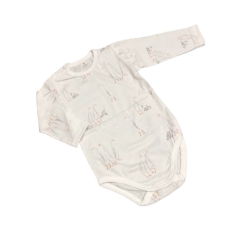 Dalma Hosszú Ujjú Body - Fehér Libás - 86 kombidressz, body