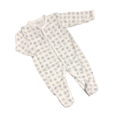 Dalma Pamut Ujjas Rugdalózó - Fehér Kék/Szürke Bagoly 74 rugdalózó