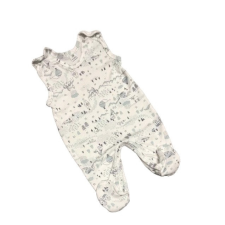 Dalma Pamut Ujjatlan Rugdalózó - Fehér Kék Házikós 68 rugdalózó