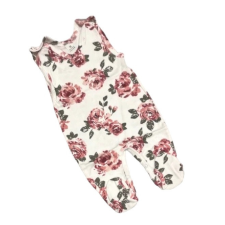 Dalma Pamut Ujjatlan Rugdalózó - Fehér Nagy Rózsás 56 rugdalózó