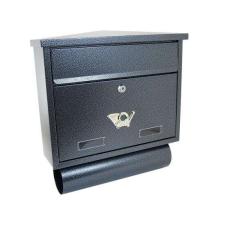 Damech Postaláda, újságtartóval, sötét ezüst, C4 formátum, 39x12x41 cm, Damech postaláda