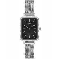 Daniel Wellington Quadro női karóra ezüst mesh, fekete gyöngyház, 20 mm karóra