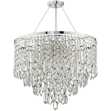 Dar Lighting glamour kristály modern függeszték pescara csiszolt króm darpes0550 világítás