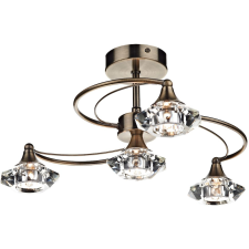 Dar Lighting glamour kristály modern mennyezeti lámpa luther antik sárgaréz darlut0475 világítás