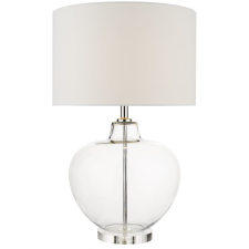 Dar Lighting glamour modern asztali lámpa moffat csiszolt króm átlátszó darmof4308 világítás
