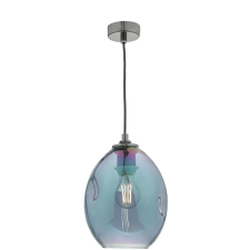 Dar Lighting glamour modern függeszték rogan fekete króm irizáló üveg darrog0155 világítás