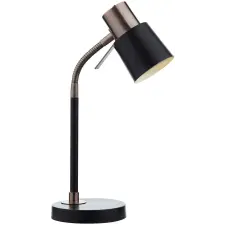 Dar Lighting modern asztali lámpa bond fekete réz darbon4254 világítás