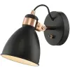 Dar Lighting modern fali lámpa frederick fekete réz darfre0722