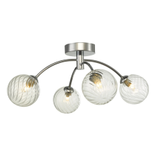 Dar Lighting modern mennyezeti lámpa izzy csiszolt króm átlátszó darizz0450-03 világítás