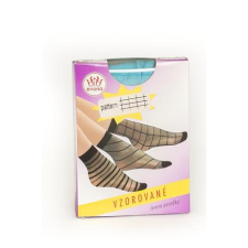 Darja kockás mintás bokafix, 20 DEN, m:36-41, 1 pár türkizkék harisnya, combfix