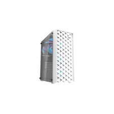 DarkFlash DK351 számítógépház + 4 RGB ventilátor (fehér) számítógép ház