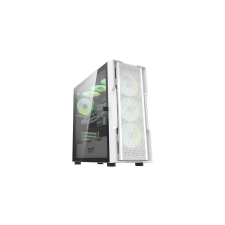 DarkFlash DK431 számítógépház + 4 ventilátor (fehér) számítógép ház