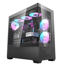 DarkFlash DS900 AIR Tempered Glass Black (DS900AIRBLACK) számítógép ház