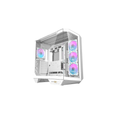 DarkFlash DY470 számítógépház (fehér) + 4 ventilátor + GPU konzol számítógép ház