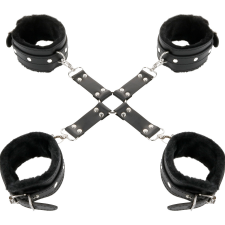  DARKNESS – bőr kéz- és lábbilincs fekete színben bilincs, kötöző