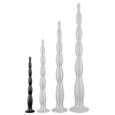 DarkSil Dildo Scale gyöngyök S 30 x 3cm fekete műpénisz, dildó