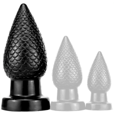 DarkSil PineCock Plug L – prémium anális dugó fekete színben anál