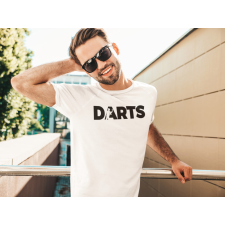  Darts feliratú fehér póló egyedi ajándék