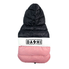 Dashi Stripes Pink&amp;Black kutyakabát 2XL (48 cm háthossz) kutyaruha