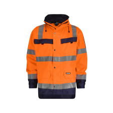 Dassy Atlantis munkavédelmi jól láthatósági kabát narancs/navy színben munkaruha