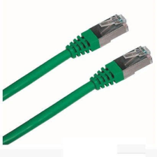 Datacom CAT5E FTP, 0.5m, zöld kábel és adapter