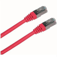 Datacom CAT5E FTP, 2m, piros kábel és adapter