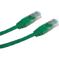 Datacom CAT5E UTP, 0,25m, zöld kábel és adapter