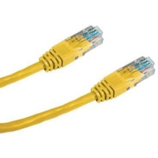 Datacom CAT5E UTP, 0,5m, sárga kábel és adapter