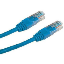 Datacom CAT5E UTP, 10m, kék kábel és adapter