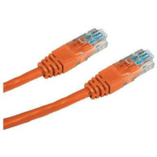 Datacom CAT5E UTP, 1m, narancssárga kábel és adapter