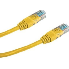 Datacom CAT5E UTP, 1m, sárga kábel és adapter